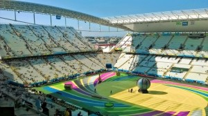 Арена Корінтіанс перед церемонією відкриття Чемпіонату світу